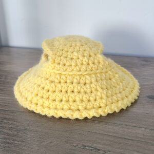 Yellow Crochet Dog Hat, Small Dog Hat, Dog Accessories, Dog Clothes, Puppy Hat